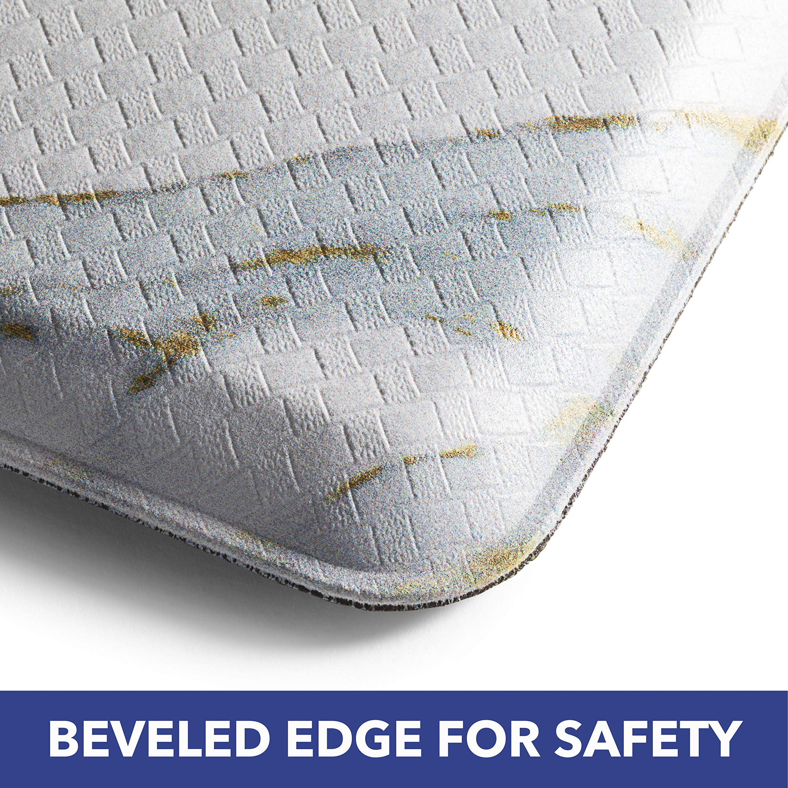 SoHome Cozy Living Anti Fatigue Mat Kitchen Mat Non Slip Stain Resistant Easy Clean 1/2 Inch Thick Kitchen Floor Mats  Marble Gold 20'' x 36''